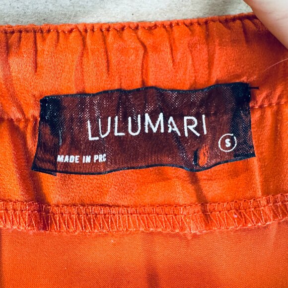 LuLumari Side Slit Skirt Small Burnt Orange RushedSide - Picture 3 of 11